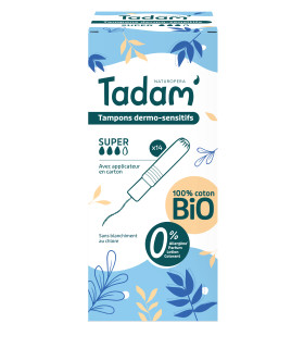 tadam tampons avec applicateur normal 14 unites سدادات قطنية تادام مع أداة إدخال عادية