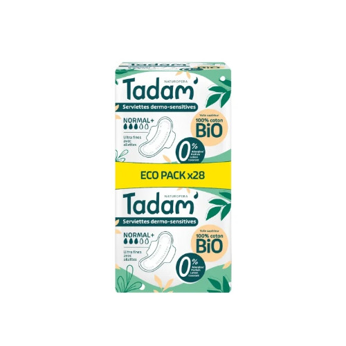 Tadam BIO Serviettes ultra normal+ 14u x2 pack فوط صحية فائقة عادية عبوة مزدوجة  promo