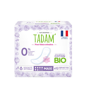 tadam serviettes fuites urinaires maxi 12u فوط حبس البول القصوى
