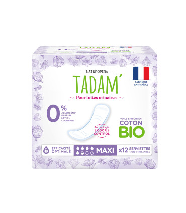 tadam serviettes fuites urinaires maxi 12u فوط حبس البول القصوى