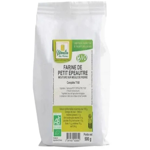 Moulin des Moines Farine de Petit Épeautre T150 BIO 500 g طحين القمح الصغير