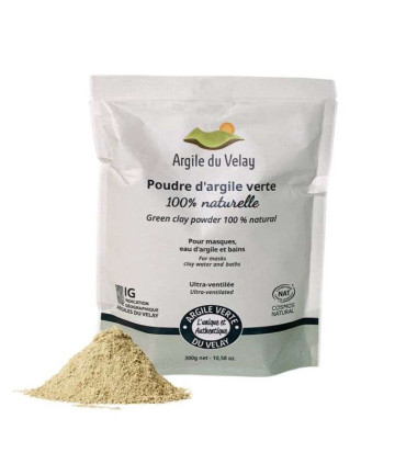 argile du velay poudre argile verte 300g مسحوق الطين الأخضر دو فيلاي