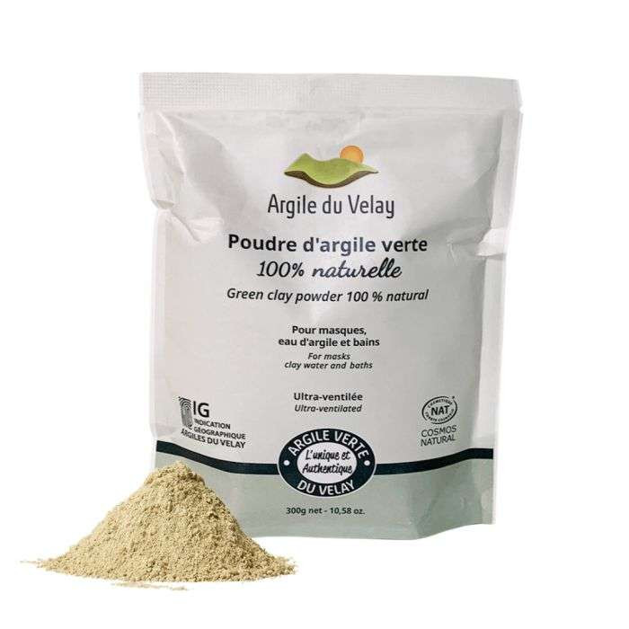 argile du velay poudre argile verte 300g مسحوق الطين الأخضر دو فيلاي