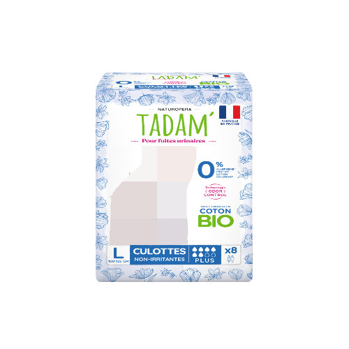 Tadam BIO Culottes fuites urinaires jetables taille l 8u سراويل حبس البول للاستعمال الواحد مقاس ل
