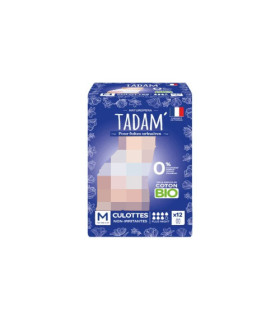 tadam culottes fuites urinaires jetables nuit taille m 12u سراويل حبس البول الليلية للاستعمال الواحد مقاس م