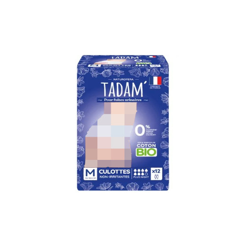 Tadam BIO Culottes fuites urinaires jetables nuit taille m 12u سراويل حبس البول الليلية للاستعمال الواحد مقاس م