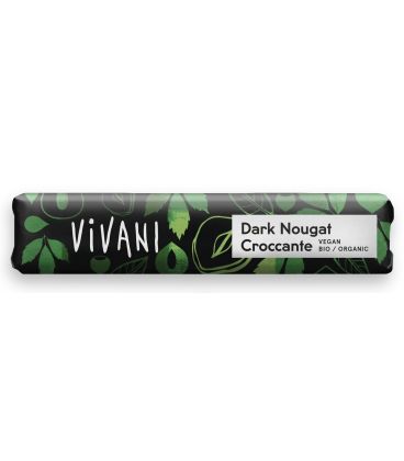 vivani barre de nougat noir croquante 35g لوح شوكولاتة بالنوجا السوداء المقرمشة