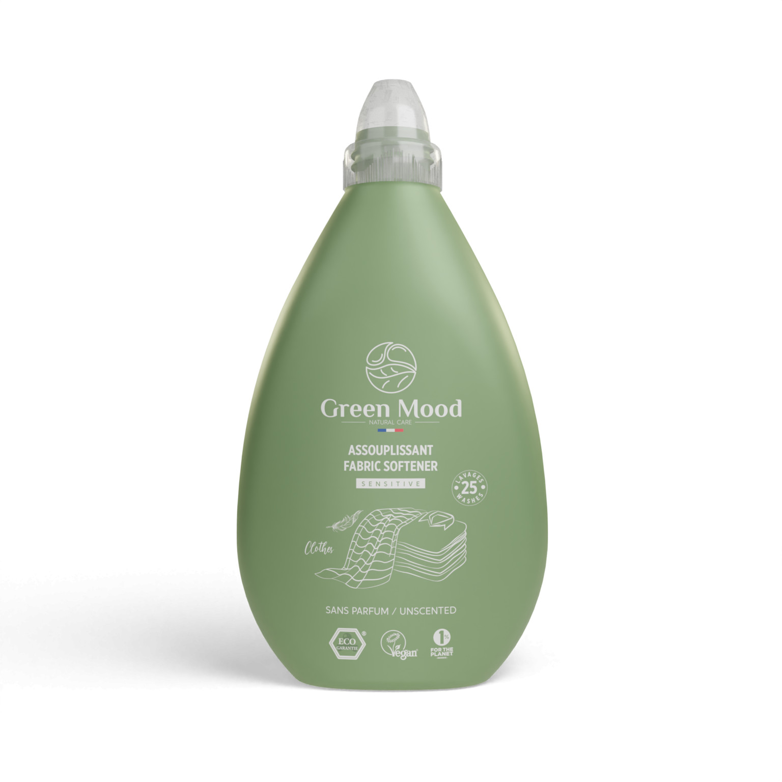 Assouplissant Sensitive Green Mood 1000ML منعم الملابس الحساس