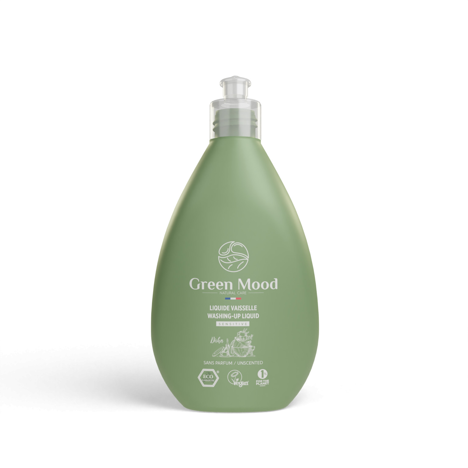 Liquide Vaisselle Sensitive Green Mood 500ML سائل غسل الأواني الحساس