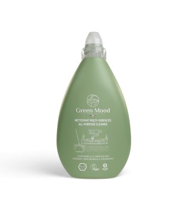 Nettoyant Multi Surface Citronnelle Menthe Green Mood 1000ML منظف الأسطح برائحة الليمون والنعناع