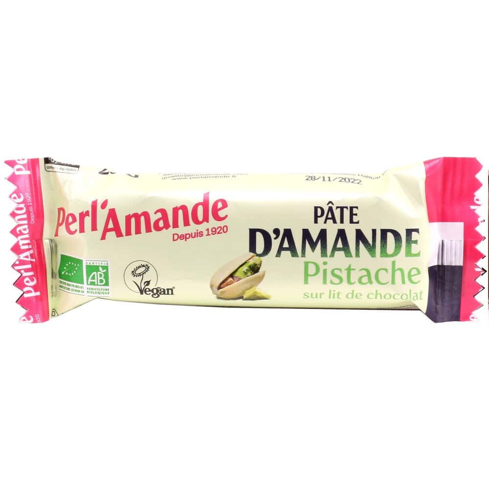 Perl Barres De Pate D Amande Pistache Chocolat 25G بار اللوز بالفستق والشوكولاتة بيرل