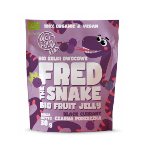 Diet food gelee de fruits fred le serpent cassis 30g دييت فود جيلي فريد الحية كاسيس