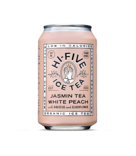 Hi Five Ice Tea Peche Blanche The Jasmin 330ML هاي فايف شاي مثلج خوخ أبيض شاي ياسمين