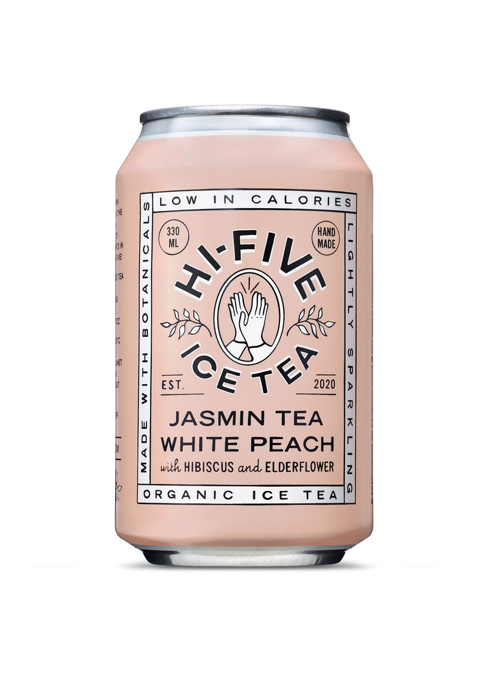 Hi Five Ice Tea Peche Blanche The Jasmin 330ML هاي فايف شاي مثلج خوخ أبيض شاي ياسمين