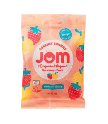 Jom Gummies Fraise Peche 70G جوم حلويات غومي فراولة وخوخ