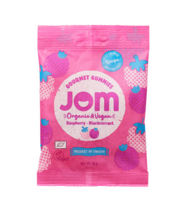 Jom Gummies Framboise Cassis 70G جوم حلويات غومي توت العليق والكشمش الأسود