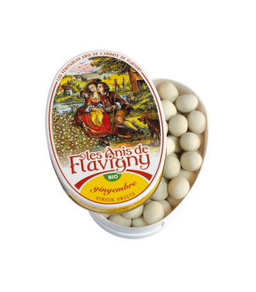 Les anis de flavigny boite ovale gingembre bio 50g أنيس دو فلافيني علبة بيضاوية زنجبيل عضوي