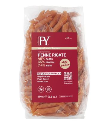 Pasta Young Penne Lentille Corail Protéine 35% 250G باستا يونغ بيني عدس كوراي بروتين