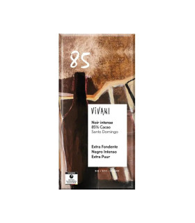 Vivani Tablette de Chocolat Noir 85% Santo Domingo 80g  لوح شوكولاتة داكنة