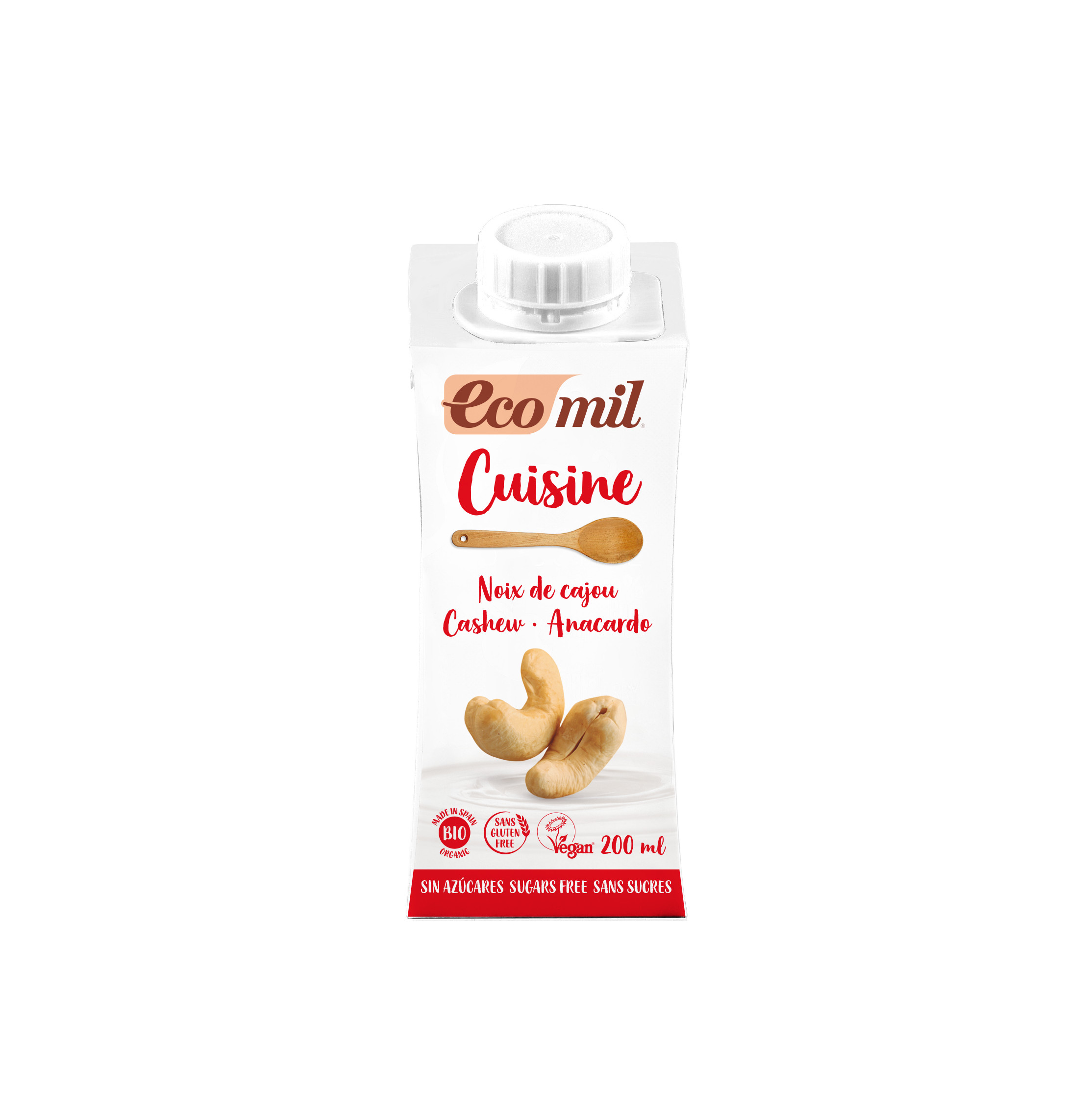 Ecomil Crème végétale Noix de Cajou BIO 200ml ايكوميل كريما الكاجو