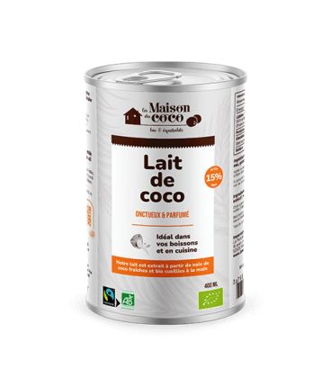 La Maison du Coco Lait de Coco 15% 400ML لا ميزون دو كوكو حليب جوز الهند