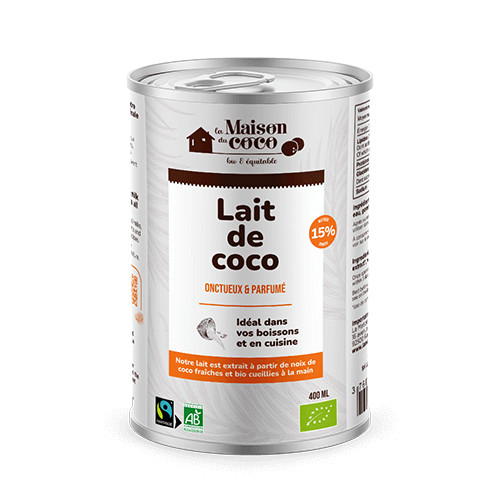 La Maison du Coco Lait de Coco 15% BIO 400ML لا ميزون دو كوكو حليب جوز الهند