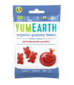 Yum Earth Oursons Grenade BIO Sans Gluten 50g حلويات الدببة بالرمان يوم إيرث بدون غلوتين