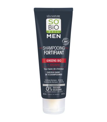 SO BIO Etic Men Shampoing Fortifiant Ginseng Bio 250ML سو بيو اتيك مين شامبوان فورتيفيون جينسنغ بيو