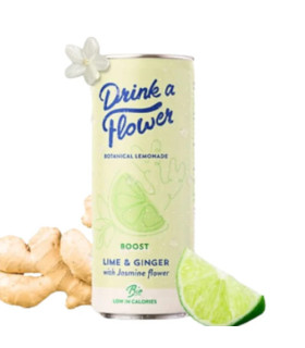 Drink a flower limo botanique gingembre citron vert 250ml مشروب نباتي زنجبيل ليمون أخضر