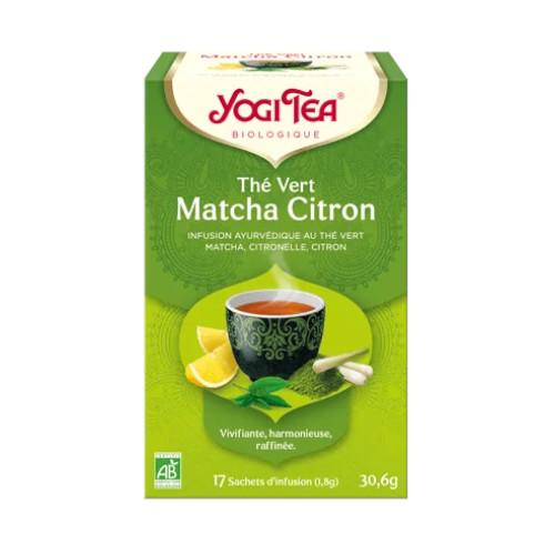 Yogi Tea Thé Vert Matcha Citron 17*2G يوجي تيه فير ماتشا