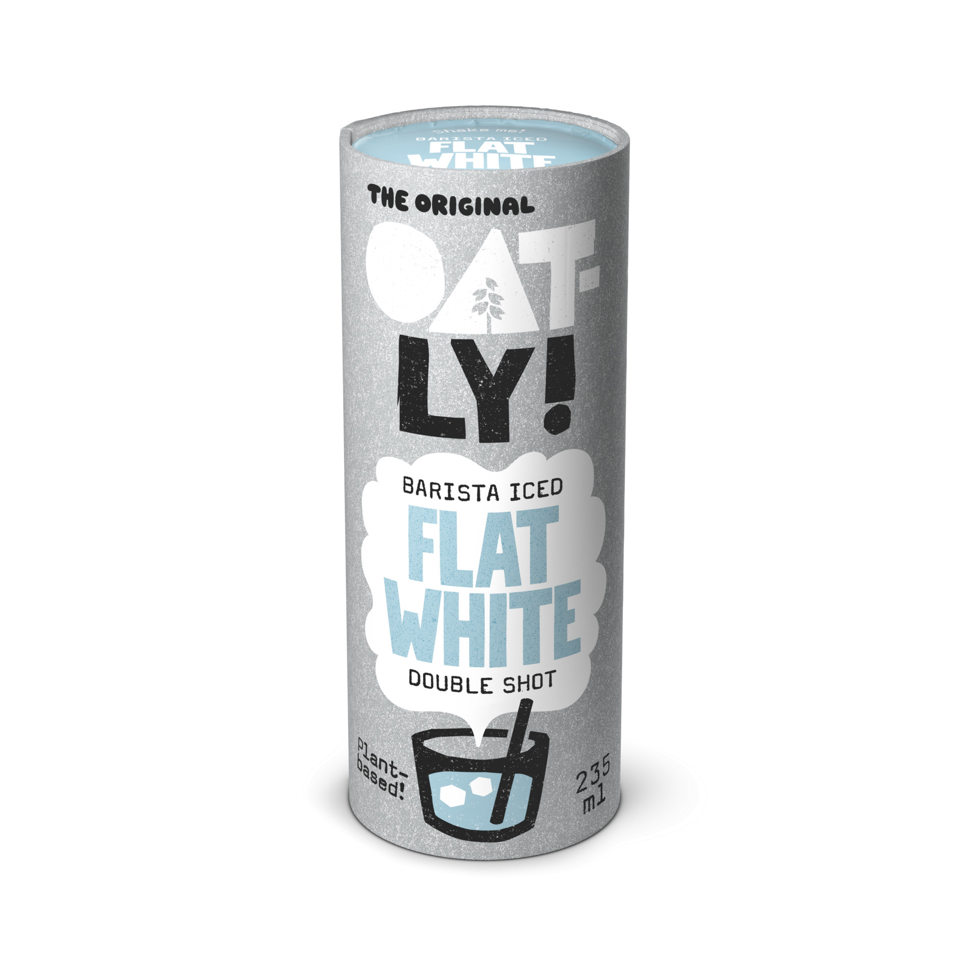 Oatly lait d'avoine Barista Flat White Glace 235ML  مشروب الشوفان اوتلي فلات وايت مثلج
