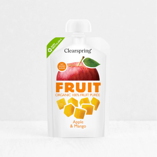 Clearspring Puree de Fruits Pomme Mangue BIO 100% 100G كليرسبرينغ مهروس فواكه تفاح مانجو