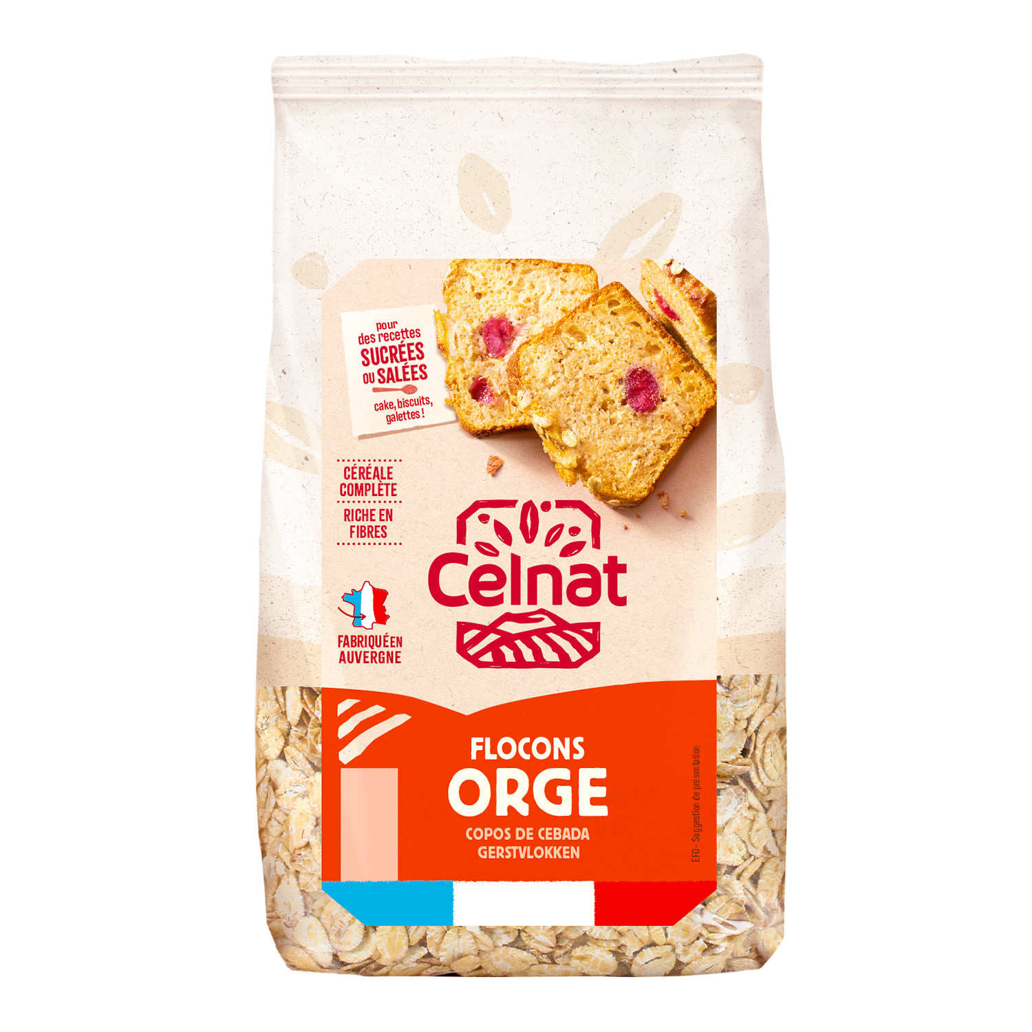 Celnat Flocons BIO d'Orge 500G سيلنات رقائق الشعير