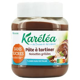 Karéléa Pâte à tartiner chocolat noisette sans sucre ajoute 400g معجون الشوكولاتة والبندق كاريليا بدون سكر مضاف