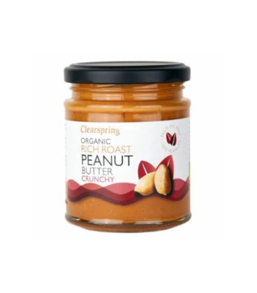 Clearspring Beurre de cacahuète toasté crunchy 170g كليرسبرينغ زبدة الفول السوداني المحمص المقرمشة