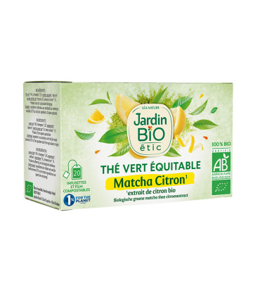 Jardin Bio Thé Vert Matcha Citron 1.5x20g  شاي أخضر ماتشا بالليمون جار