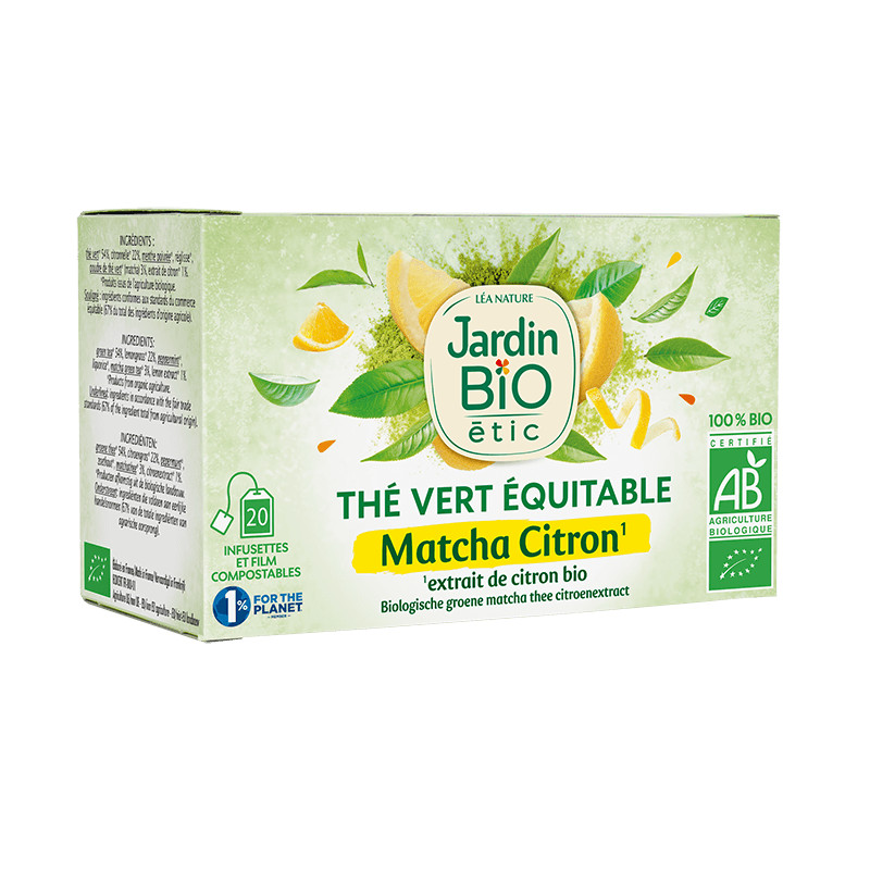Jardin Bio Thé Vert Matcha Citron 1.5x20g  شاي أخضر ماتشا بالليمون جار