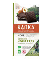 Kaoka Noir 66% Cacao aux Eclats de Noisettes Caramélisés BIO 100g شوكولاتة داكنة مع قطع البندق المكرمل