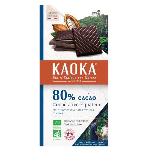 Kaoka Noir 80% Cacao Ecuador 100g شوكولاتة داكنة من الإكوادور