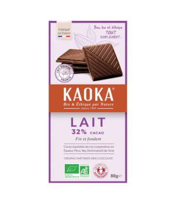 Kaoka Simply Milk 32% Cacao 80g شوكولاتة بالحليب