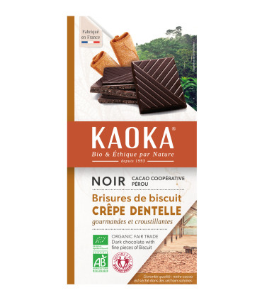 Kaoka Chocolat Crepe Dentelle 100g شوكولاتة مع رقائق الكريب