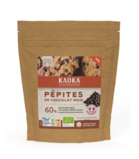 Kaoka Pepites De Chocolat Noir 60 Pourcent Cacao Sachet 100g رقائق الشوكولاتة السوداء