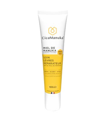 CICAMANUKA Soin Lèvres Réparateur 10% de Miel de Manuka IAA15+15ml بلسم شفاه مرمم