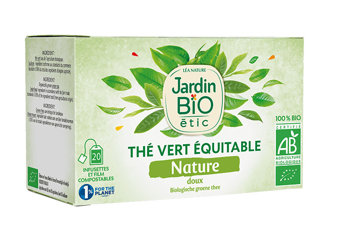Jardin Bio Infusion Thé Vert Nature Doux شاي أخضر طبيعي لطيف