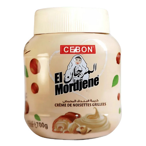Cebon El Mordjene Crème De Noisettes Grillées 700g كريمة البندق المحمص