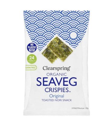 Clearspring Algue Croustillante Nori Toastée 4G  أعشاب بحرية نورى محمصة مقرمشة كليرسبرينغ