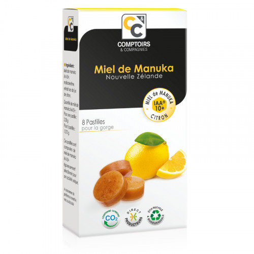 Comptoirs Et Compagnies Pastilles Bio Manuka Citron 22G مصاصات عسل ليمون