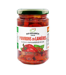 Bio Organica Poivrons Bio en Lanières à l'Huile 280g