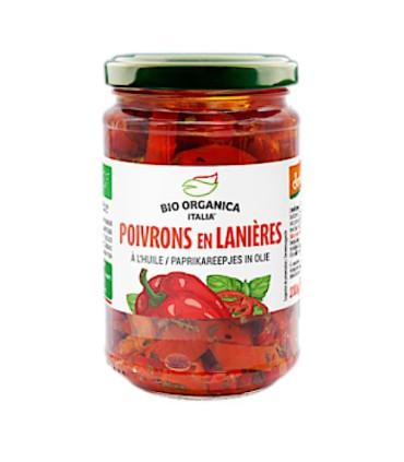 Bio Organica Poivrons Bio en Lanières à l'Huile 280g