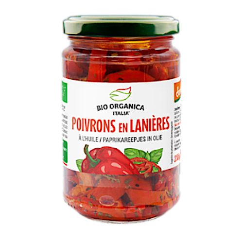 Bio Organica Poivrons Bio en Lanières à l'Huile 280g